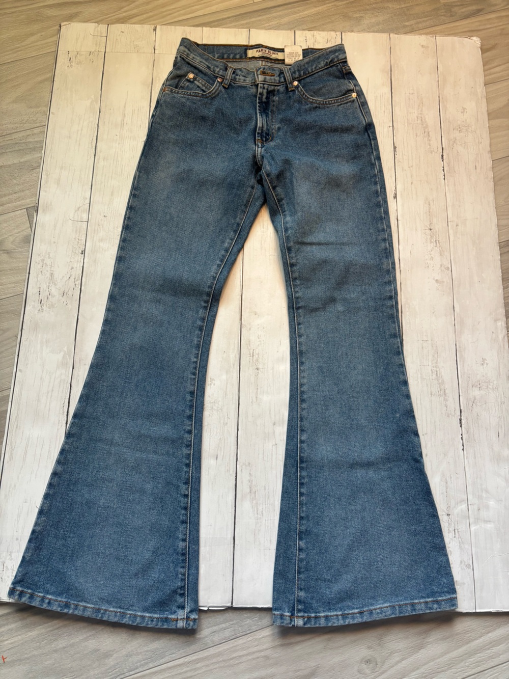 Paris Blues Vintage-Inspired Blue Flare Jeans